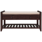 Entryway Storage Bench with Drawers and Shoe Rack