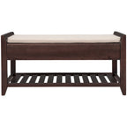 Entryway Storage Bench with Drawers and Shoe Rack