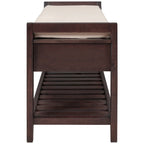 Entryway Storage Bench with Drawers and Shoe Rack