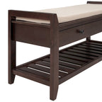 Entryway Storage Bench with Drawers and Shoe Rack