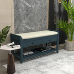 Entryway Storage Bench with Drawers and Shoe Rack