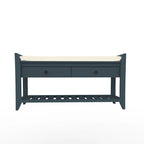 Entryway Storage Bench with Drawers and Shoe Rack