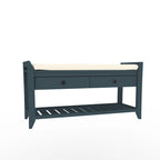 Entryway Storage Bench with Drawers and Shoe Rack