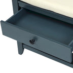 Entryway Storage Bench with Drawers and Shoe Rack