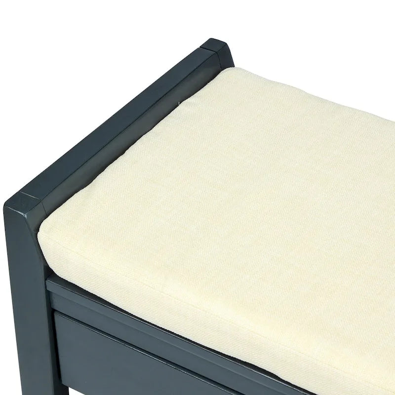Entryway Storage Bench with Drawers and Shoe Rack
