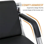 3-Seat Waiting Room Chair with PU Leather and Armrests