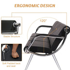 3-Seat Waiting Room Chair with PU Leather and Armrests