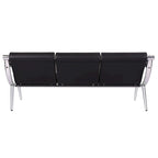 3-Seat Waiting Room Chair with PU Leather and Armrests