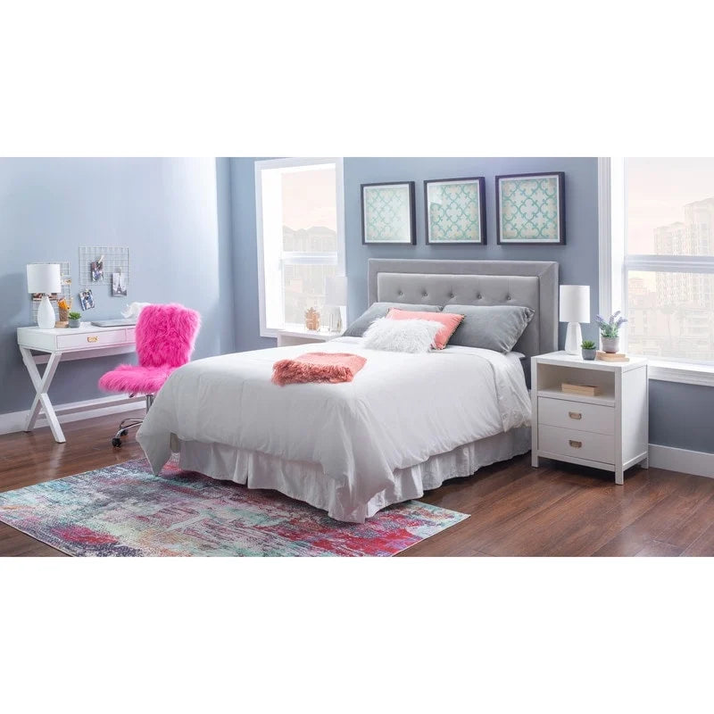 White X-Base Writing Desk with Drawers