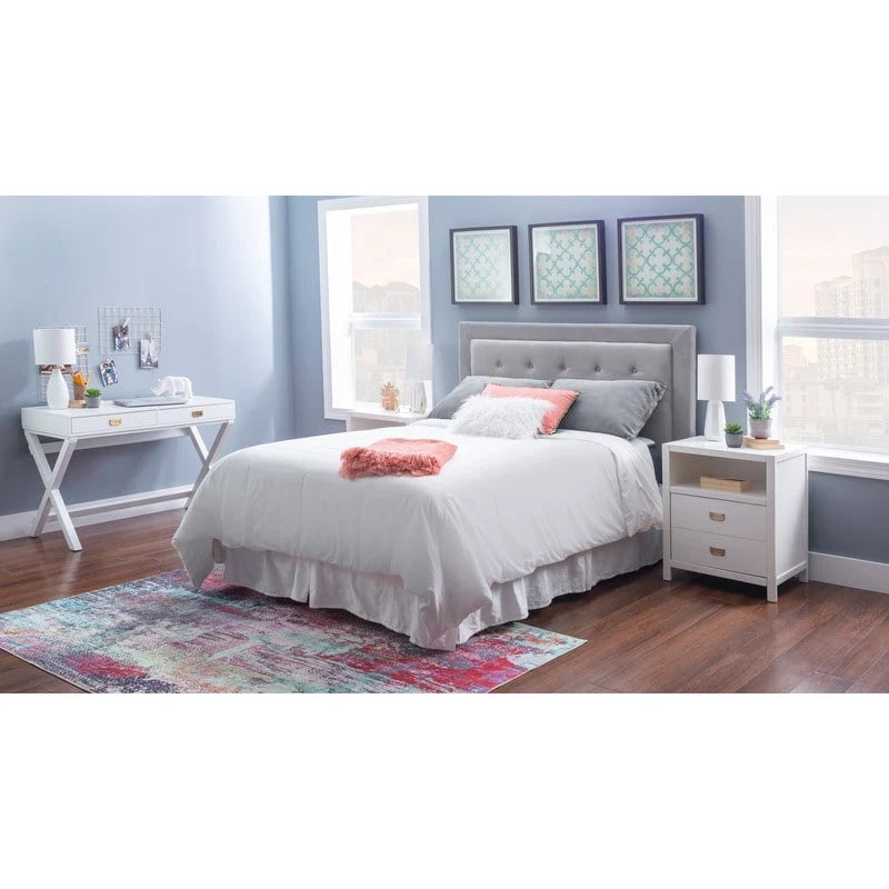 White X-Base Writing Desk with Drawers