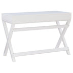 White X-Base Writing Desk with Drawers