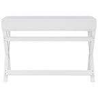 White X-Base Writing Desk with Drawers