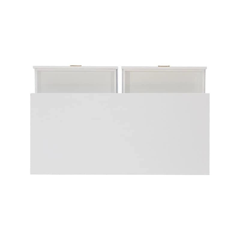 White X-Base Writing Desk with Drawers