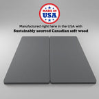 1.5-Inch Split Bunkie Board for Mattress Support – Gray