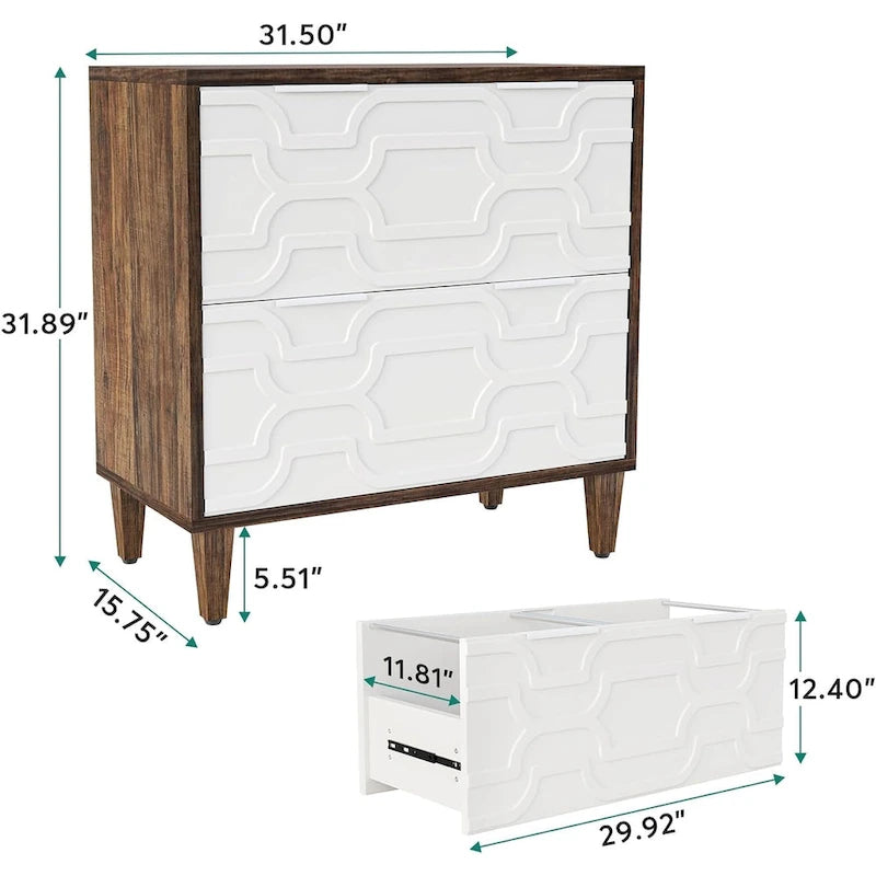 2-Drawer Lateral File Cabinet for Home Office