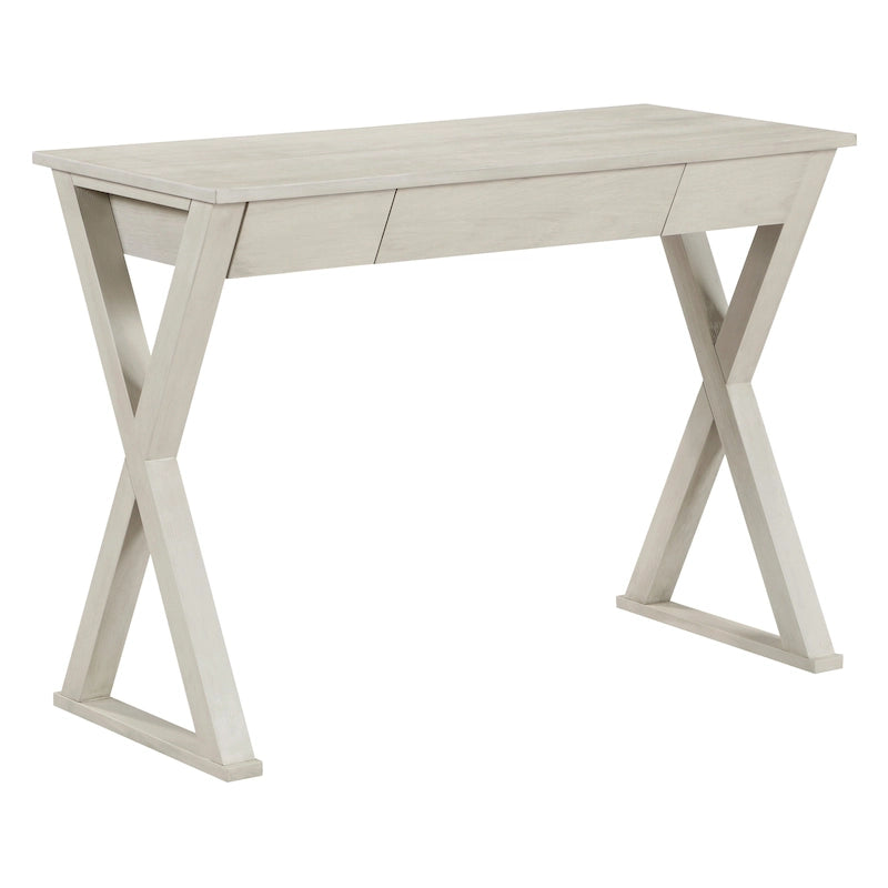 Writing Desk with X-Frame Design and Storage Drawer