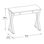 Writing Desk with X-Frame Design and Storage Drawer