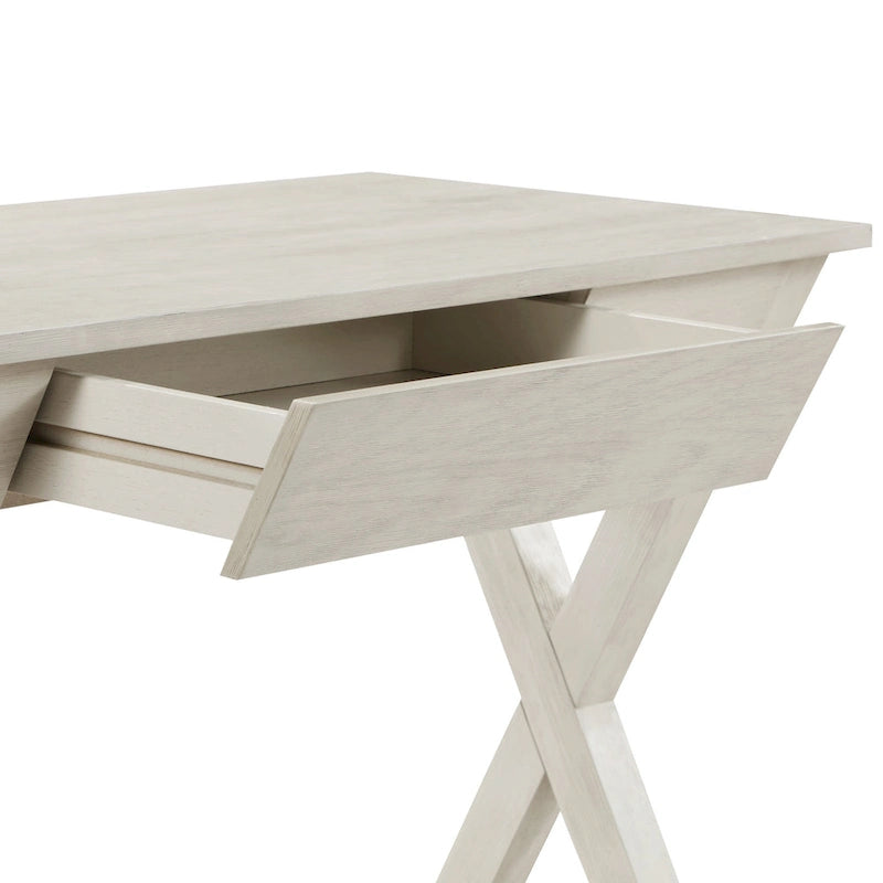 Writing Desk with X-Frame Design and Storage Drawer