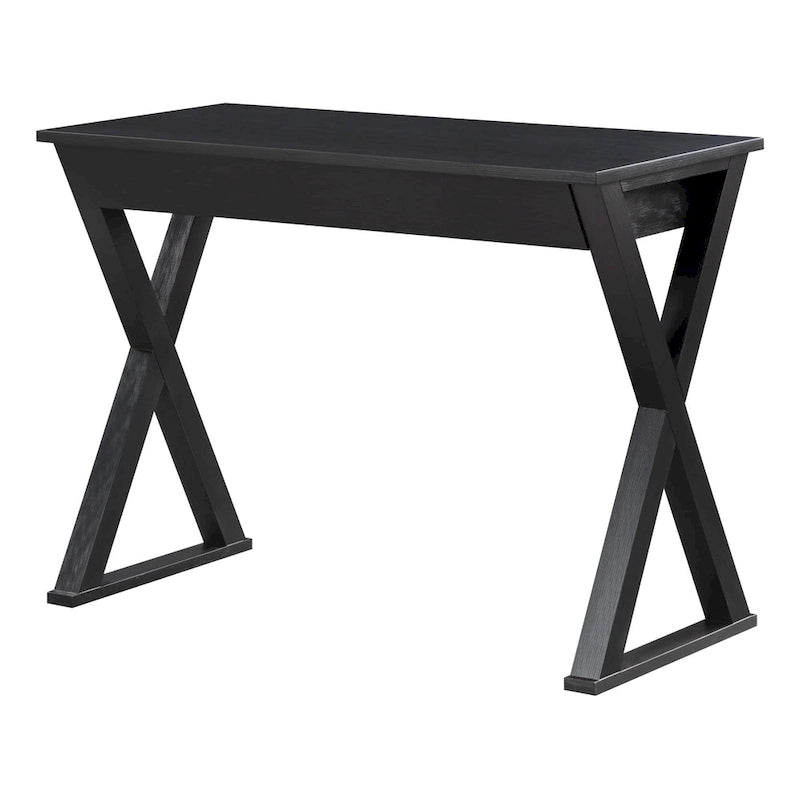 Writing Desk with X-Frame Design and Storage Drawer