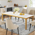78.74" Industrial Rectangular Dining Table with Heavy-Duty Metal Legs