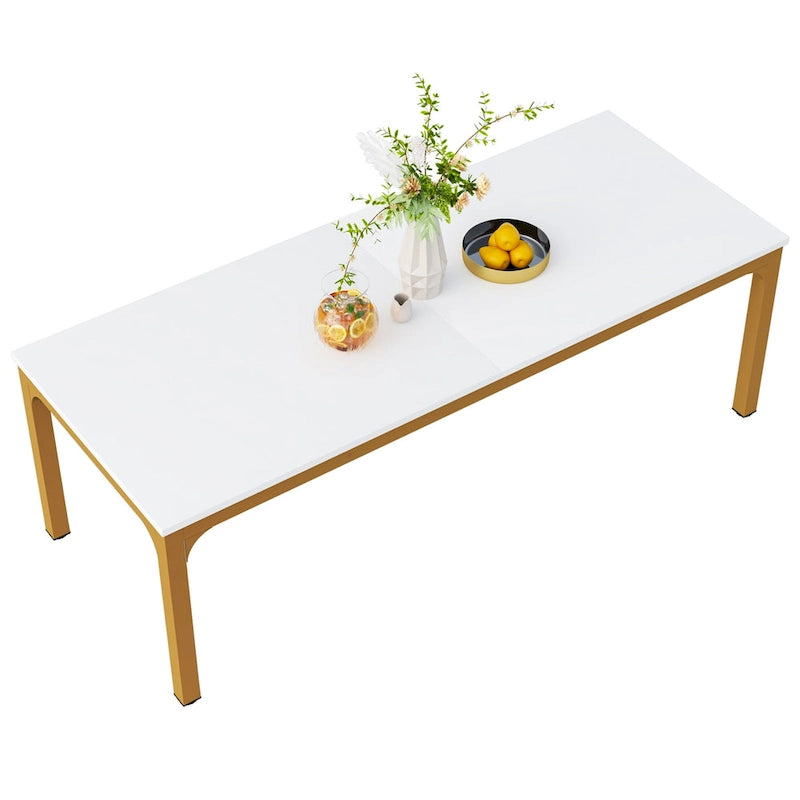 78.74" Industrial Rectangular Dining Table with Heavy-Duty Metal Legs