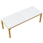 78.74" Industrial Rectangular Dining Table with Heavy-Duty Metal Legs