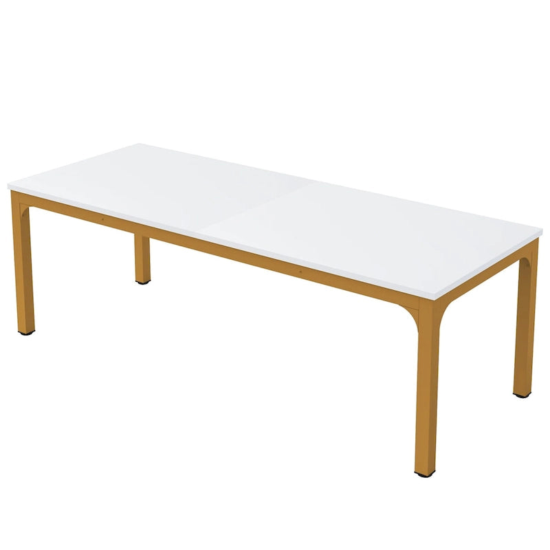 78.74" Industrial Rectangular Dining Table with Heavy-Duty Metal Legs