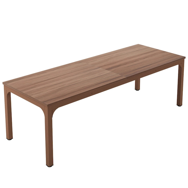 78.74" Industrial Rectangular Dining Table with Heavy-Duty Metal Legs