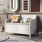 Merax 42 Rustic Style Solid wood Entryway Multifunctional Storage Bench