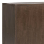 60-Inch Mid Century Sideboard Buffet in Walnut Brown - Solid Rubberwood