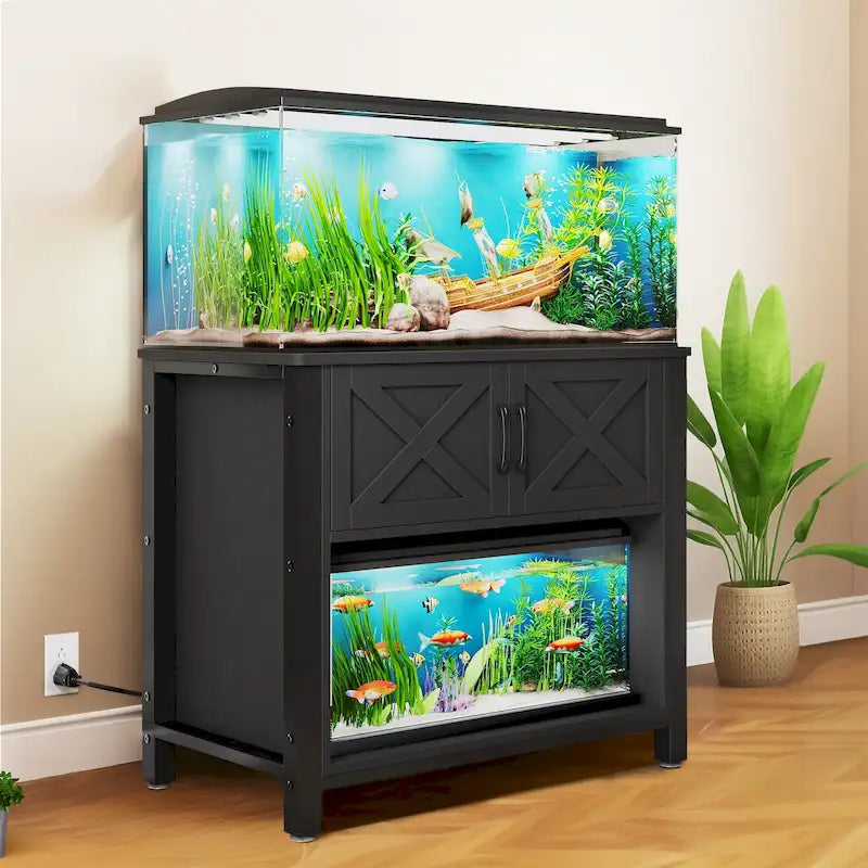 40-50 Gallon Aquarium Stand with Cabinet and Power Outlets
