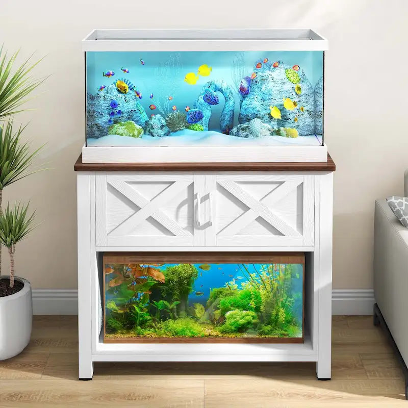 40-50 Gallon Aquarium Stand with Cabinet and Power Outlets