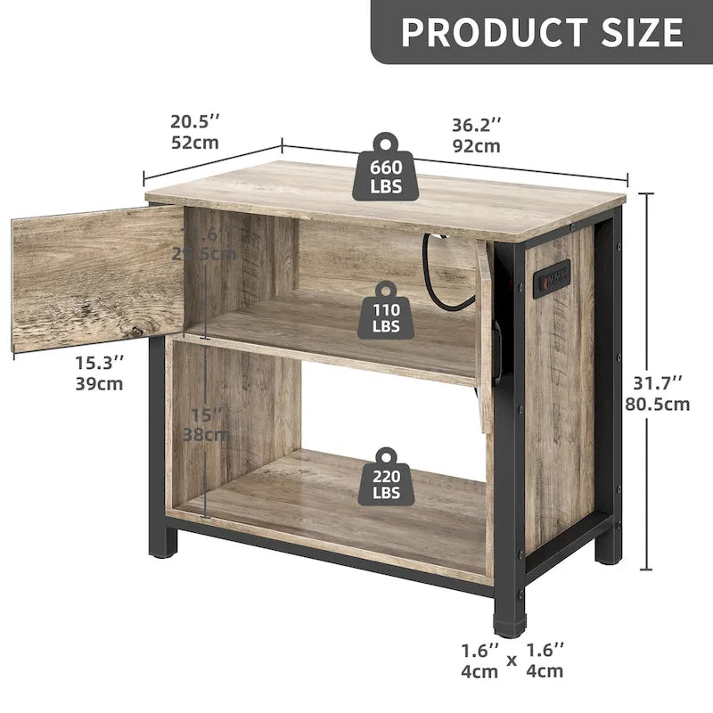 40-50 Gallon Aquariummeubel met Kast en Stopcontacten