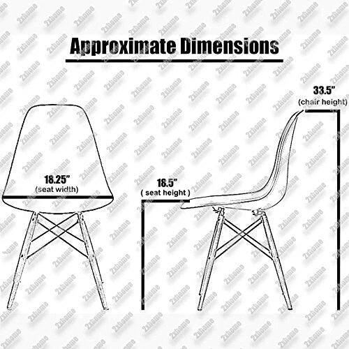 Plastic Eiffel Chair with Natural Wood Legs