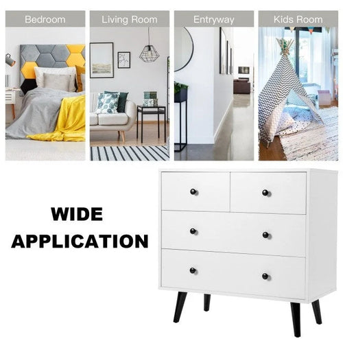 4-Drawer Chest of Drawers – White