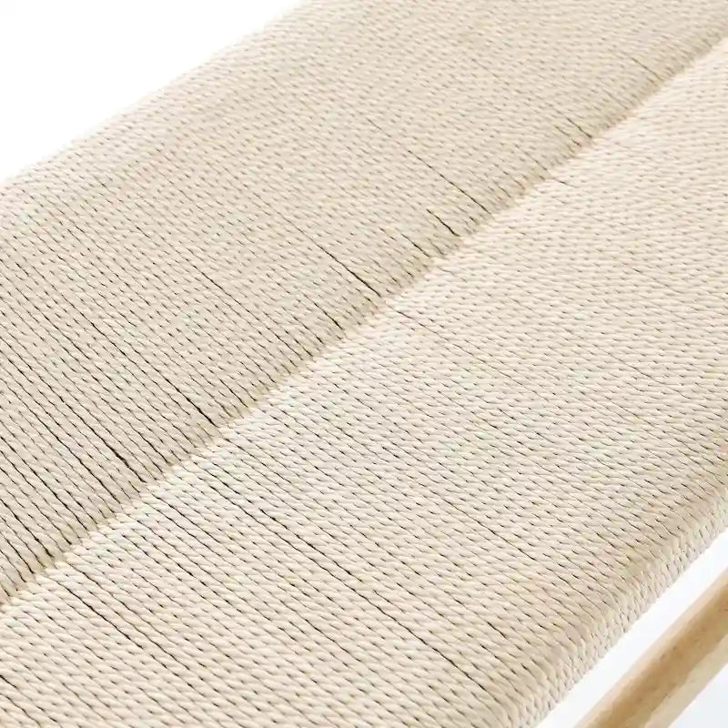 Rope Woven Wooden Indoor Bench