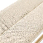 Rope Woven Wooden Indoor Bench