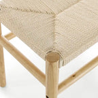 Rope Woven Wooden Indoor Bench
