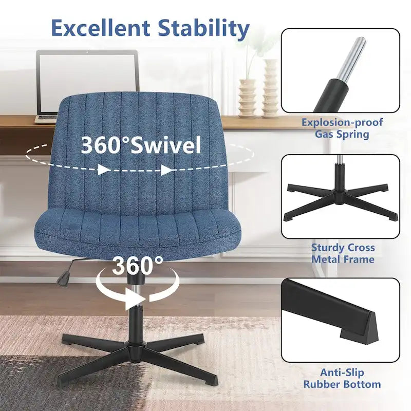 Adjustable Fabric Office Chair with Swivel Base