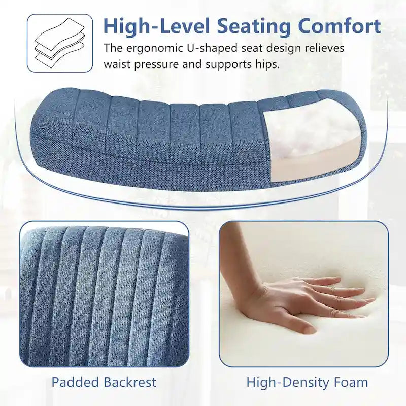 Adjustable Fabric Office Chair with Swivel Base