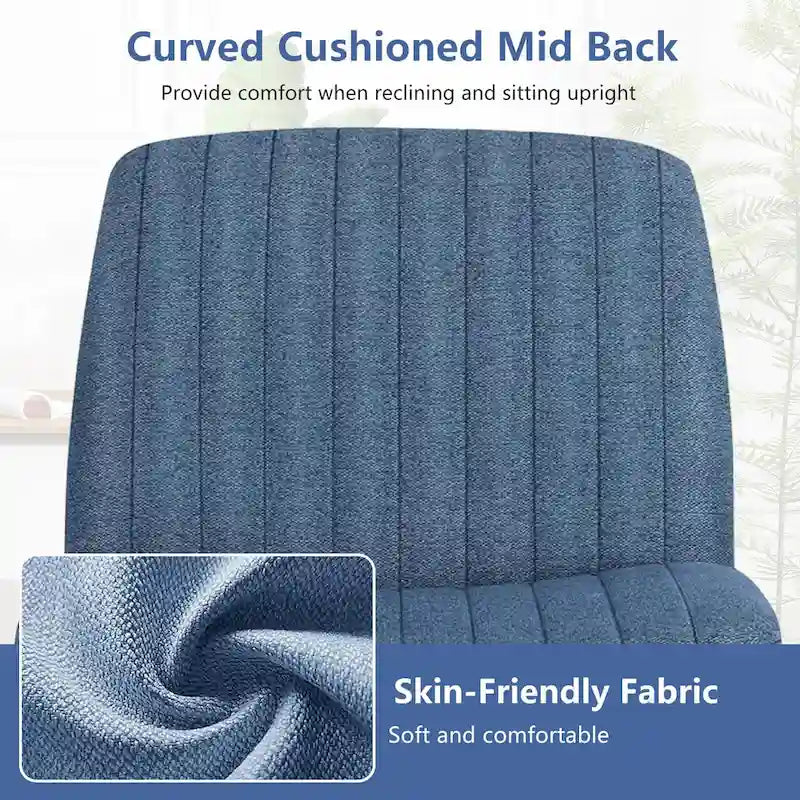 Adjustable Fabric Office Chair with Swivel Base