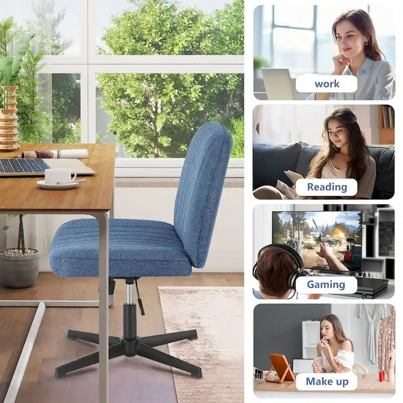 Adjustable Fabric Office Chair with Swivel Base