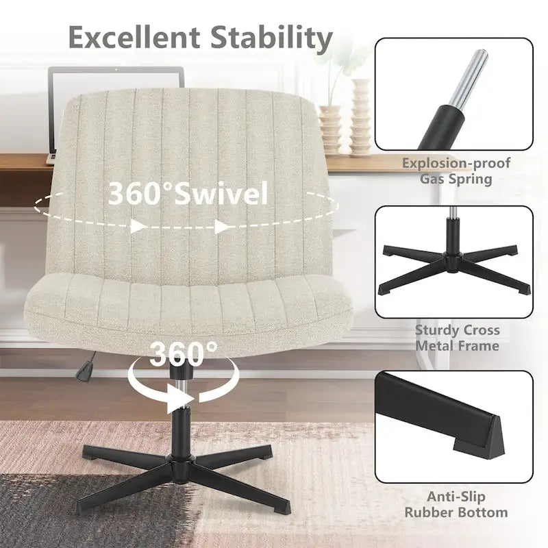 Adjustable Fabric Office Chair with Swivel Base
