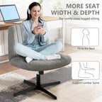 Adjustable Fabric Office Chair with Swivel Base