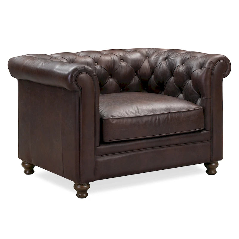 Lyon Lounge Chair - Genuine Italian Leather