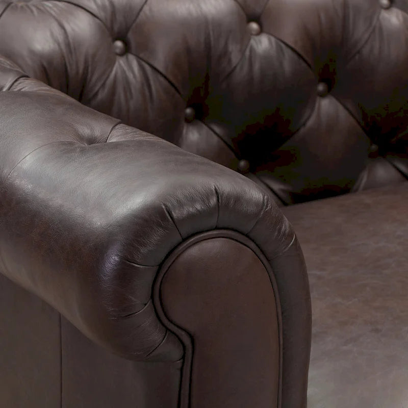 Lyon Lounge Stoel - Echt Italiaans Leer