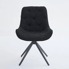 Boucle Upholstered Swivel Dining Chairs with High Back