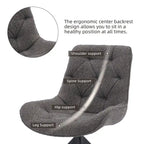 Boucle Upholstered Swivel Dining Chairs with High Back