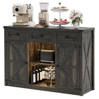 47-Inch Sideboard with Storage Drawers and LED Lighting