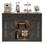 47-Inch Sideboard with Storage Drawers and LED Lighting